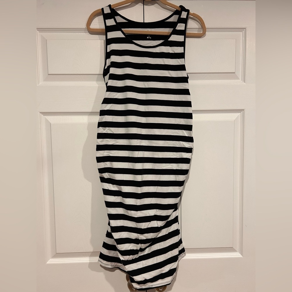 Isabel Maternity by Ingrid & Isabel Black and White Striped Dress